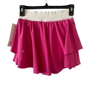 lululemon athletica Court Rival HR Skirt NWT size 2 discontinued Sonic pink